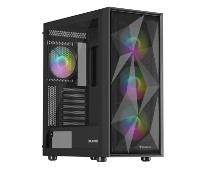 Obudowa NATEC Genesis Diaxid 605 ARGB MIDI TOWER USB-C Czarna NPC-2172